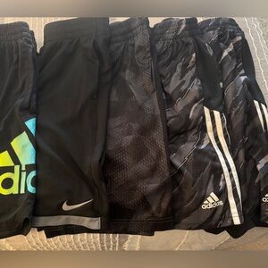 9 pairs of boys youth sport shorts - adidas, Under Armor, Nike & more